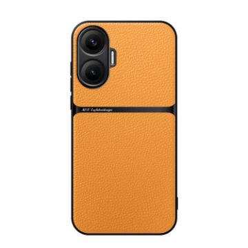Redmi Turbo 4 Pro Yellow Litchi Leather Magnetic Shockproof Case - 1