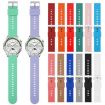 White 18mm Silicone Watch Band with Solid Color Steel Buckle - 4