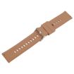 Brown 20mm Silicone Watch Band with Steel Buckle - Solid Color - 3