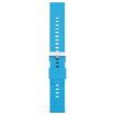 Blue 20mm Silicone Watch Band with Steel Buckle - Solid Color - 2