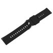 22mm Black Silicone Watch Band with Steel Buckle - 3