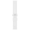 White 22mm Silicone Watch Band with Solid Color Steel Buckle - 2