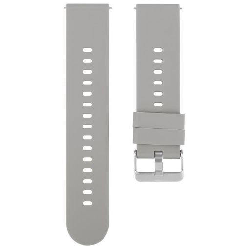 22mm Grey Silicone Watch Band with Steel Buckle - 1