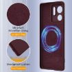 Motorola Edge 40 Shockproof Silicone Magsafe Case - Plum Color - 7