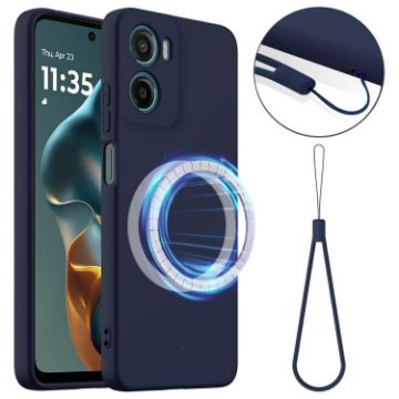 Moto G05/E15 Shockproof Silicone Magsafe Case - Navy Blue - 1