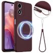 Moto G04/G04s/E14 4G Plum Silicone Magsafe Shockproof Case - 1