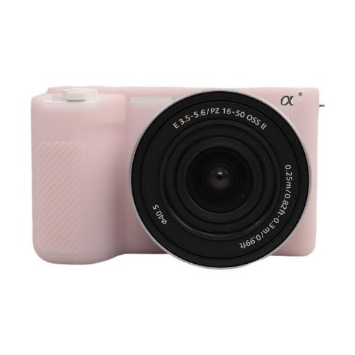 Sony ZV-E10 II/ZV-E10M2 Litchi Texture Silicone Case - Jelly Pink - 1