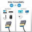 0.7m Coiled Coaxial 8K HDMI 2.1 Cable, Up to Down Elbow, 48Gbps - 3