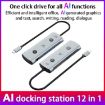 YCE V172 12-in-1 USB-C Hub Adapter AI Docking Station - Grey - 5