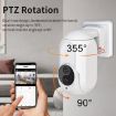 WiFi Surveillance Camera with Night Vision & Intercom, US Plug (White) - 4