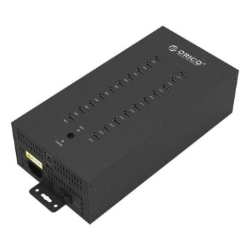 ORICO IH20P 20-Port USB 2.0 Hub, Industrial Grade, US Plug, Black - 1