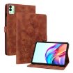 Tecno Megapad 11 Brown Lily Embossed Leather Tablet Case - 1