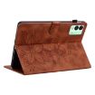 Tecno Megapad 11 Brown Lily Embossed Leather Tablet Case - 5