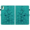 Tecno Megapad 11 Green Lily Embossed Leather Tablet Case - 2