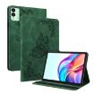 Tecno Megapad 11 Green Butterfly Flower Embossed Leather Tablet Case - 1