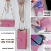 OPPO Find X8s Pink Crossbody Chain Fishtail Litchi Leather Case - 5