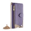 Realme 14 Purple Crossbody Chain Fishtail Litchi Leather Phone Case - 2