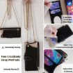Redmi A5 4G Crossbody Chain Fishtail Litchi Leather Case Black - 5