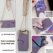 Redmi A5 4G Purple Crossbody Chain Fishtail Litchi Leather Case - 5