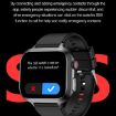 TK17 1.91" Screen Smart Watch with ECG, Silicone Strap - Black - 9