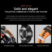 HD300 Sports Smart Watch 1.43" AMOLED, Blood Oxygen, Dual Straps, Orange/Silver - 6
