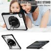 iPad Pro 13 2024 Rotation Grip Holder TPU Hybrid Clear Case (Black) - 6