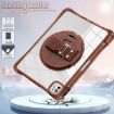 iPad Pro 13 2024 Rotation Grip Holder TPU Clear Case (Chocolate) - 3