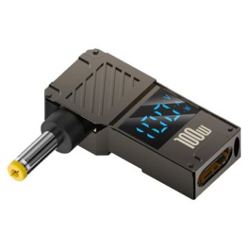 100W Type-C to DC4.0x1.7mm Charging Adapter with Digital Display - 1