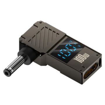 100W Type-C to DC4.0x1.35mm Charging Adapter with Digital Display - 1