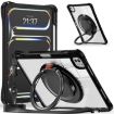 iPad Pro 13 2024 Black Rotation Ring Handle TPU Hybrid Clear Case - 1