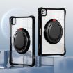 iPad Pro 13 2024 Black Rotation Ring Handle TPU Hybrid Clear Case - 4