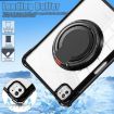 iPad Pro 13 2024 Black Rotation Ring Handle TPU Hybrid Clear Case - 5
