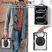 iPad Pro 13 2024 Black Rotation Ring Handle TPU Hybrid Clear Case - 6