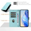 Realme 14 5G/14T 5G Mint Green RFID Leather Phone Case - Smile Embossing - 3