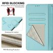 Realme 14 5G/14T 5G Mint Green RFID Leather Phone Case - Smile Embossing - 6