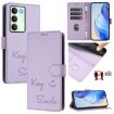 Realme 14x/V70/C75 5G Light Purple RFID Leather Phone Case - 1