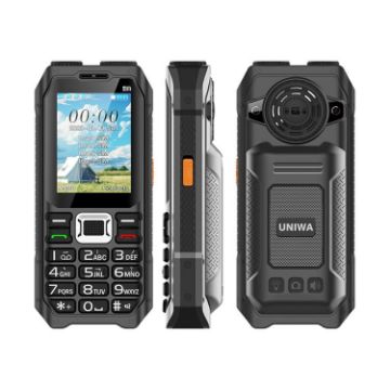 UNIWA M6000 Keypad Phone, 2.4", Dual Flashlights, 4 SIM, UK Plug, Black - 1