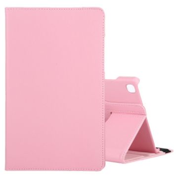 Samsung Galaxy Tab A7 T500 Pink 360 Rotating Leather Case Holder - 1