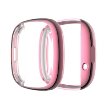 Fitbit Versa 3/Sense Pink TPU Protective Case - Full Plating Cover - 1