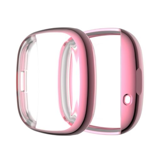 Fitbit Versa 3/Sense Pink TPU Protective Case - Full Plating Cover - 1