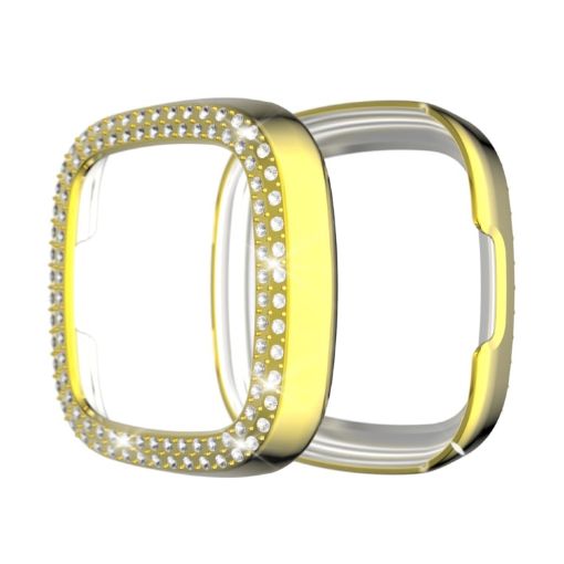 Fitbit Versa 3/Sense Gold Diamond PC Protective Case - Double Row Plating - 1