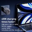 REMAX U2-AC 45W GaN Fast Charger USB Type-C Digital Display UK Plug - 4