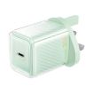 REMAX RP-U91 30W GaN Fast Charger, PD+QC, UK Plug, Green - 1
