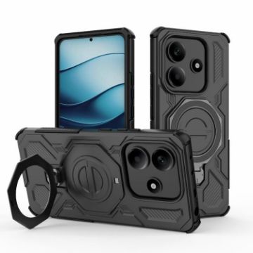 Redmi Note 14 5G Black MagSafe Magnetic TPU+PC Phone Case - 1