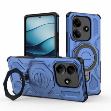 Redmi Note 14 5G J-20 Blue MagSafe Magnetic TPU+PC Phone Case - 1