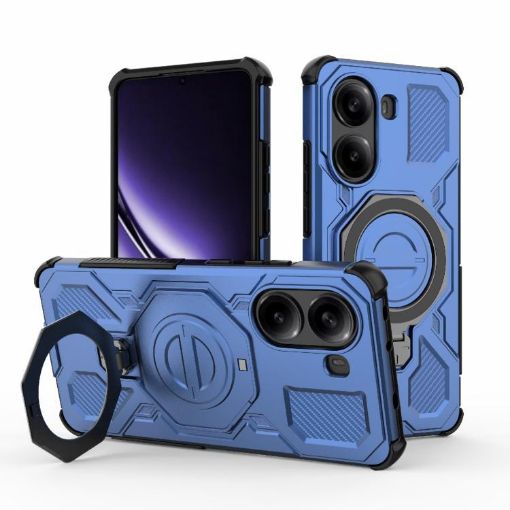 Redmi Turbo 4 5G J-20 Blue MagSafe Magnetic TPU+PC Phone Case - 1