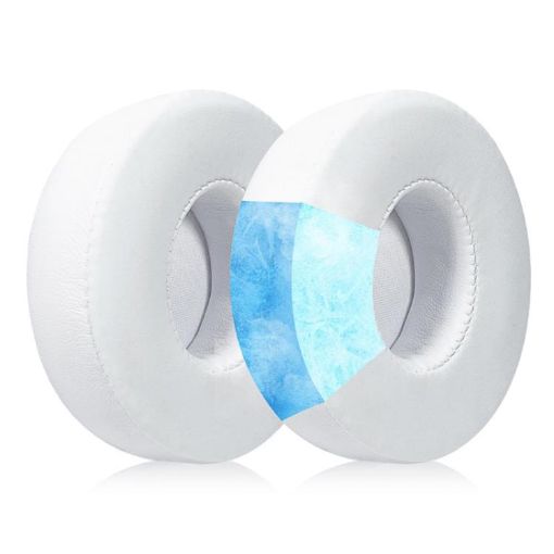 Ice Feeling Gel Earpads for Beats Solo3/Solo2 - 1 Pair (White) - 1
