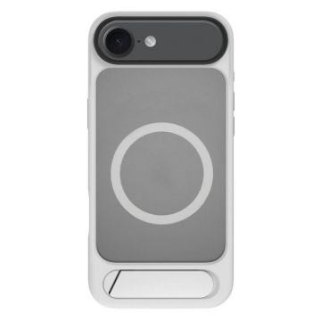 iPhone 17 Air Kalebol MagSafe Tilt Holder PC Hybrid TPU Case Grey White - 1