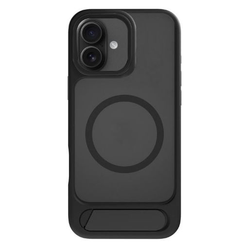 iPhone 16 Plus Kalebol MagSafe Tilt Holder Hybrid Case Black - 1
