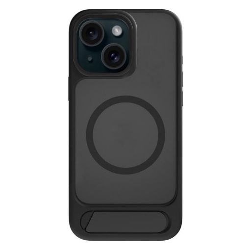 iPhone 15 Kalebol MagSafe Invisible Tilt Holder Case Black - 1